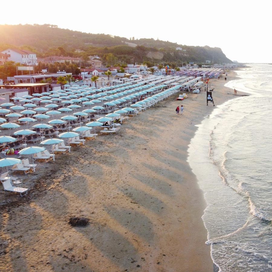 Fano beach Pesaro bathing establishment